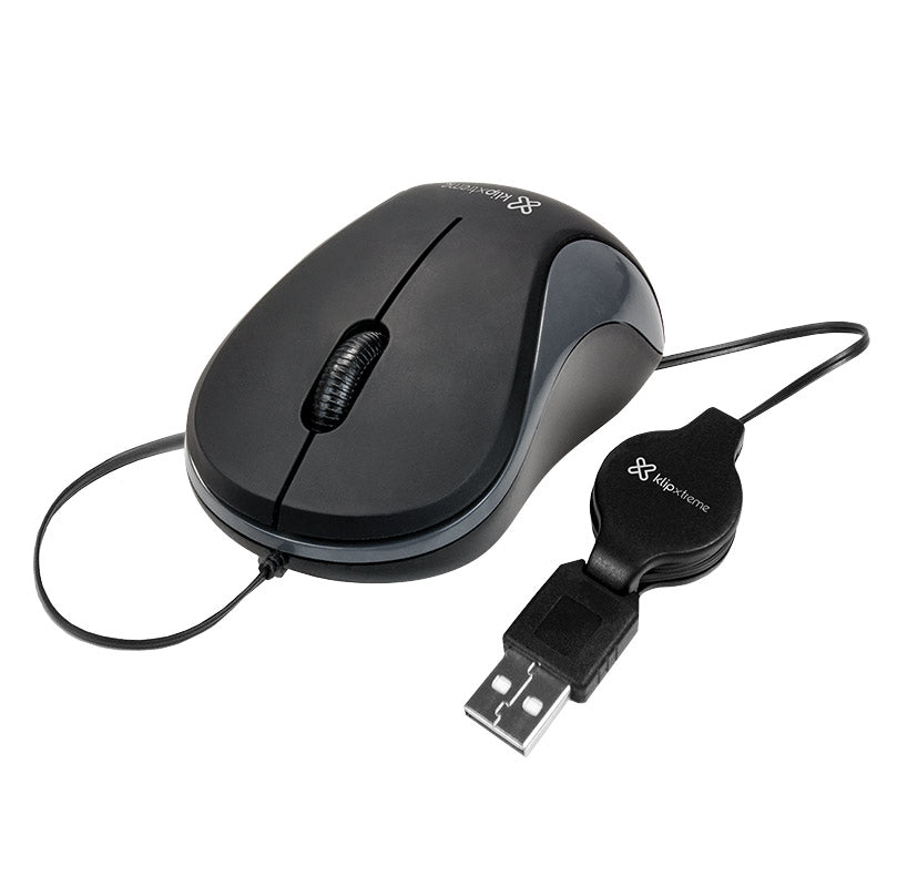 Mouse Klip Xtreme KMO-113 | USB | Cable Retráctil - Multimax