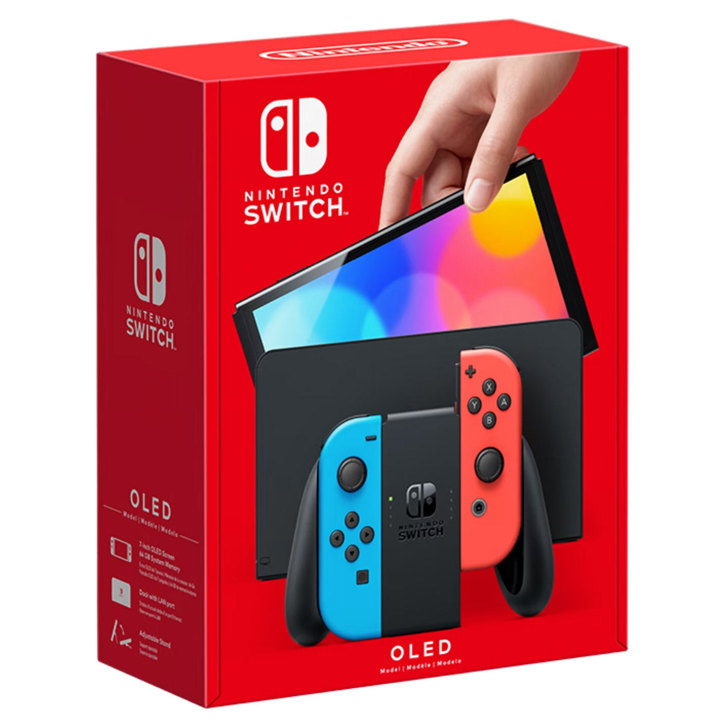 Nintendo Switch OLED Model | Color Rojo Neón / Azul Neón - Multimax