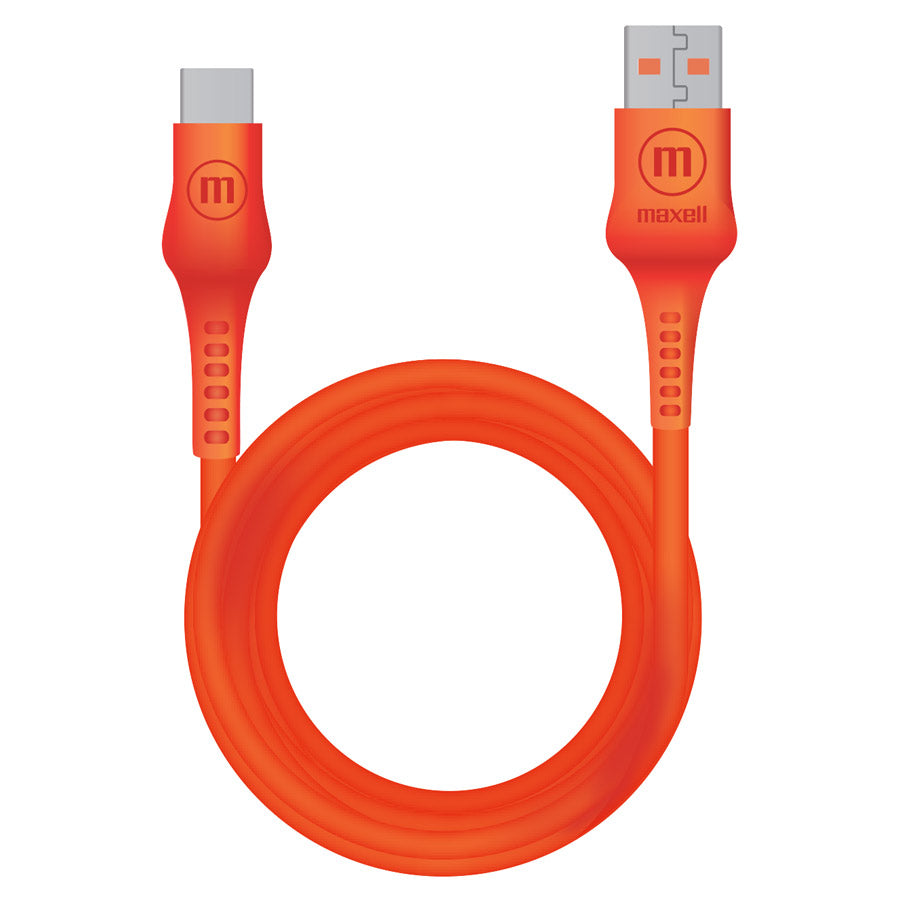 Cable USB-C Maxell Jelleez | 4 pies | Color Naranja - Multimax