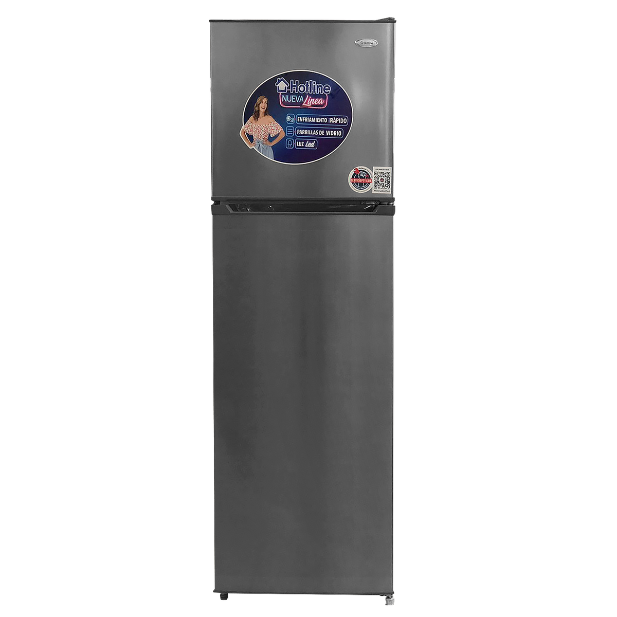 Refrigeradora Hotline HLRF102 | 10 Pies Cúbicos | Top Mount | Color Plateado - Multimax