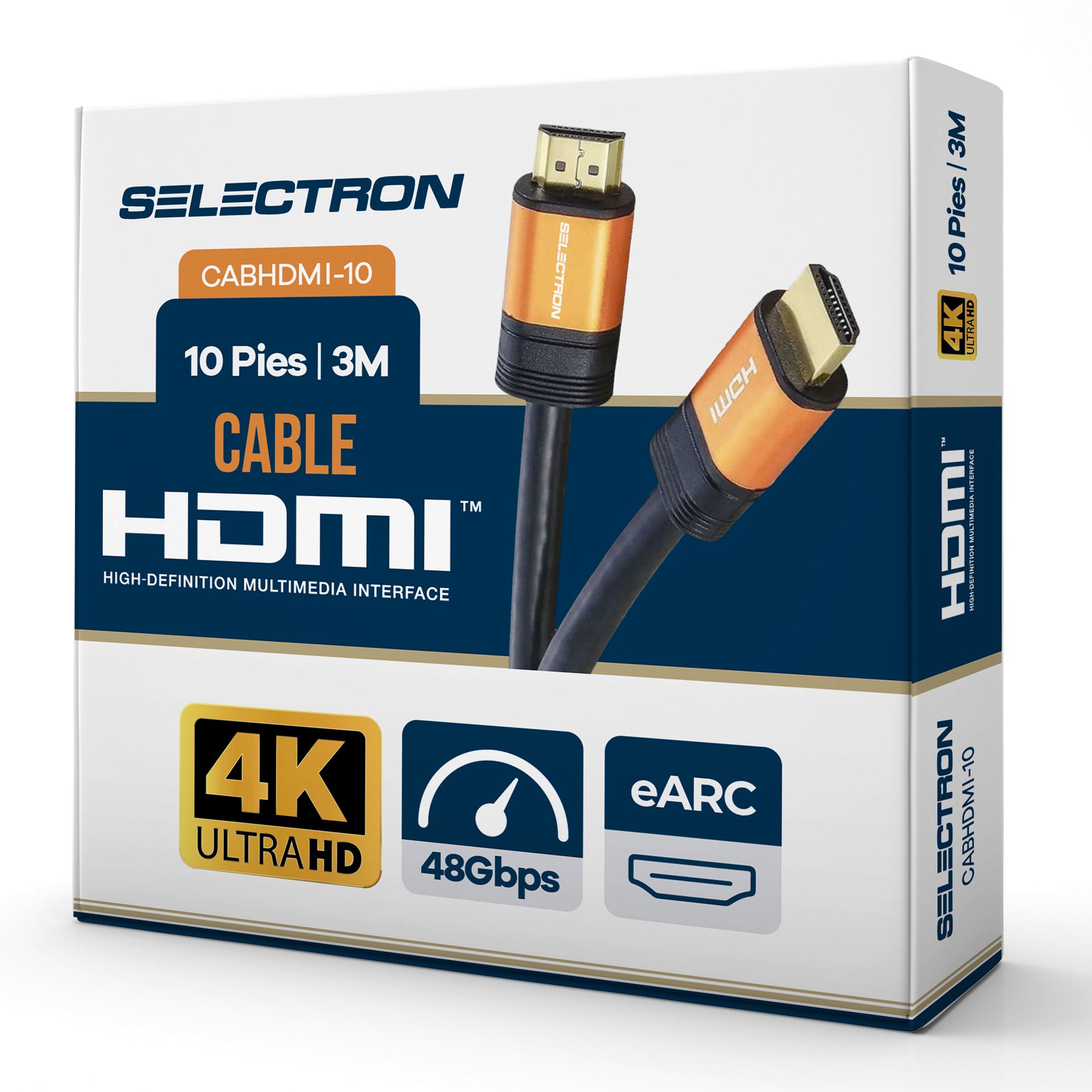 Cable HDMI Selectron CABHDMI-30 | 3 Metros | Nylon trenzado - Multimax
