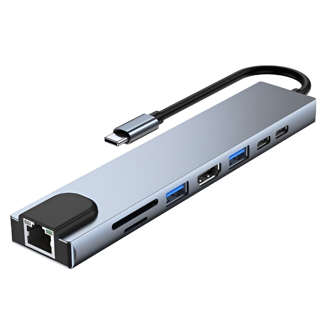 Hub USB Multipuertos Selectron OTK-UH8H1-01 | 8 en 1 - Multimax