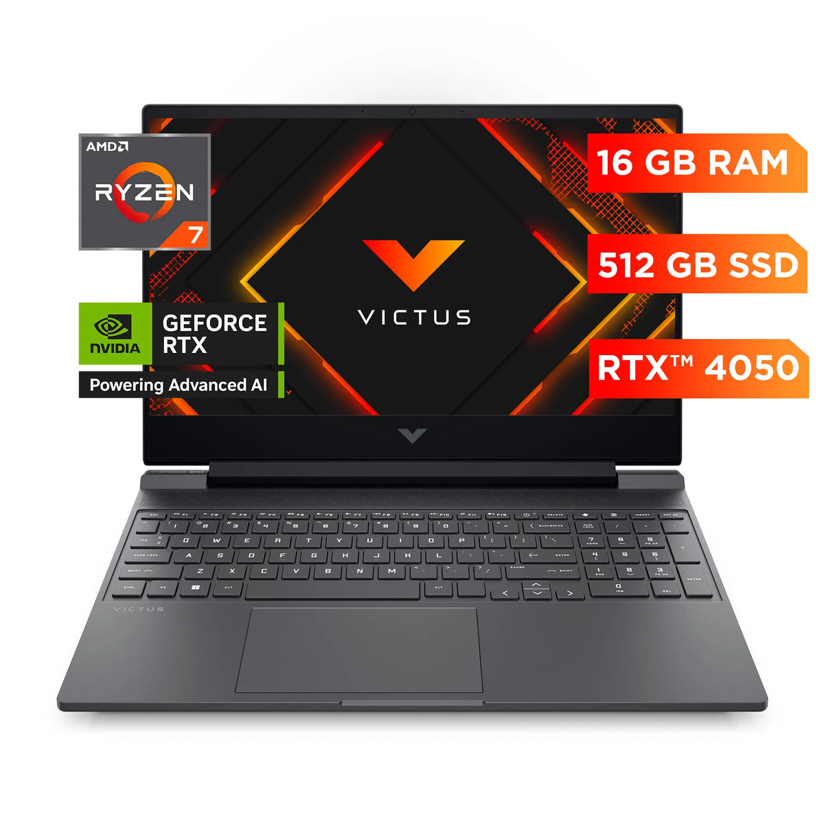 HP Victus 15-FB3021LA | AMD Ryzen 7 7445H | 16GB RAM | 512GB SSD | 15.6" | GeForce RTX 4050 | Windows 11 Home + Headset Hyper X Cloud III