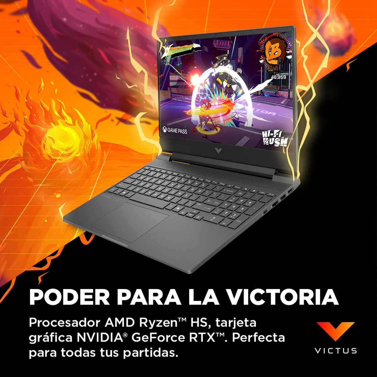 HP Victus 15-FB3021LA | AMD Ryzen 7 7445H | 16GB RAM | 512GB SSD | 15.6" | GeForce RTX 4050 | Windows 11 Home + Headset Hyper X Cloud III