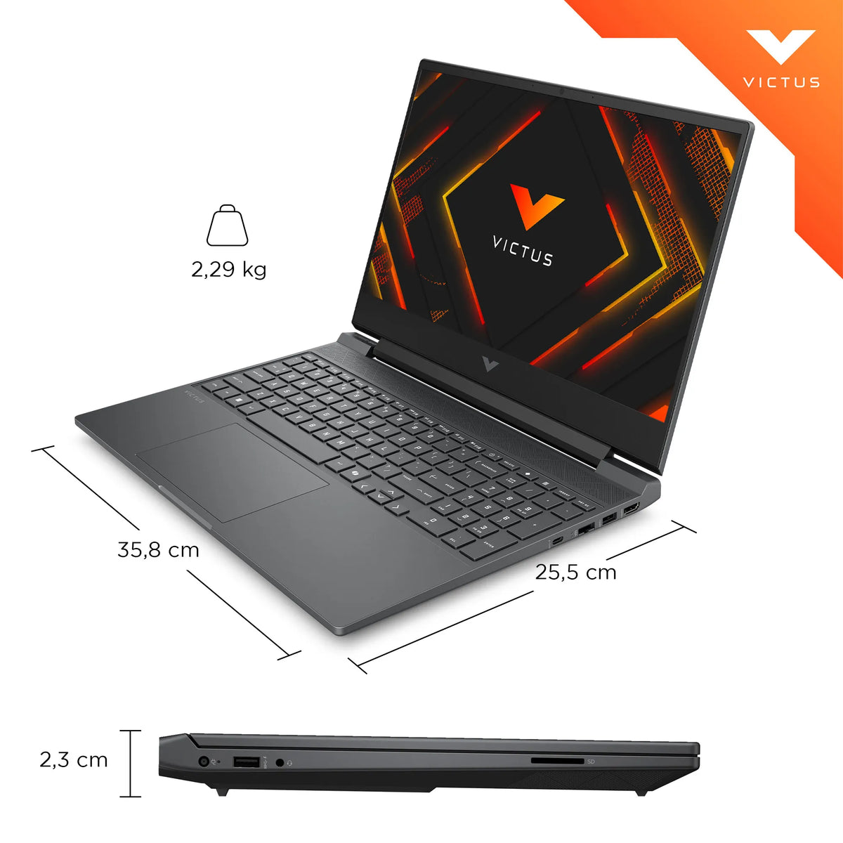 HP Victus 15-FB3021LA | AMD Ryzen 7 7445H | 16GB RAM | 512GB SSD | 15.6" | GeForce RTX 4050 | Windows 11 Home + Headset Hyper X Cloud III