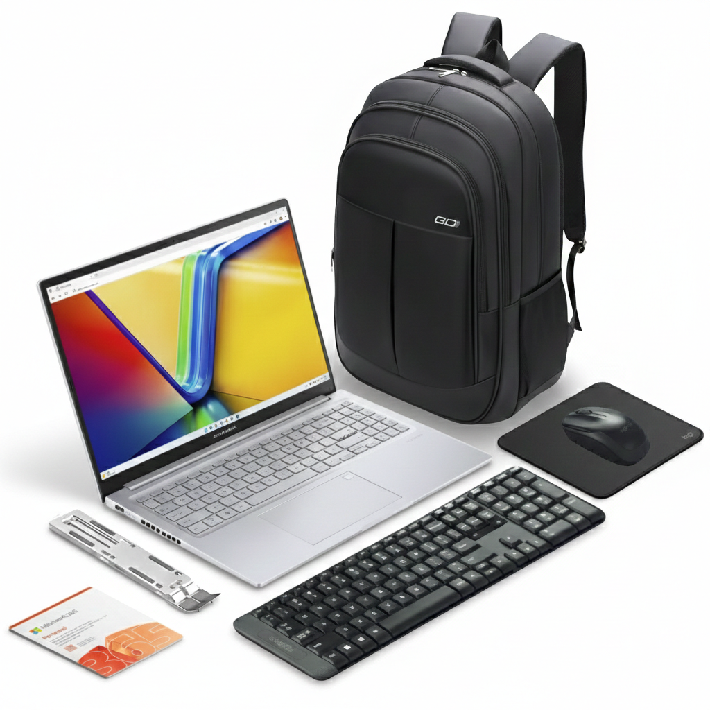 Kit Lenovo IdeaPad Slim 5 15ARP10 + Maletín + Microsoft 365 Personal + Teclado + Mouse + Mousepad + Soporte
