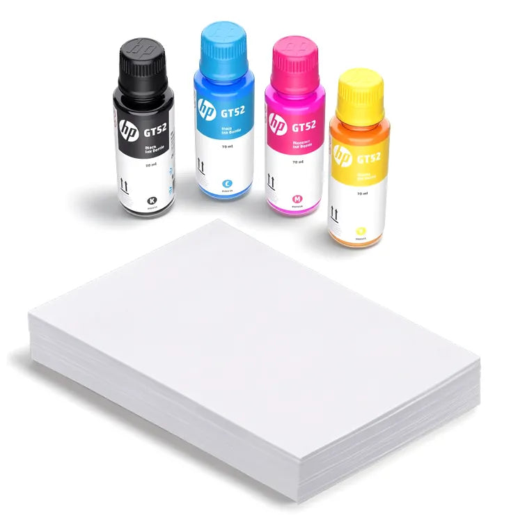 Combo Impresión HP: Resma de Papel Bond + Pack de Tintas HP 9F3N4AL