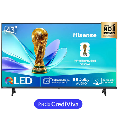 Televisor Hisense 43Q4SV | VIDAA | 43" | Full HD | HDMI | USB | Wi-Fi | Bluetooth | DVB-T