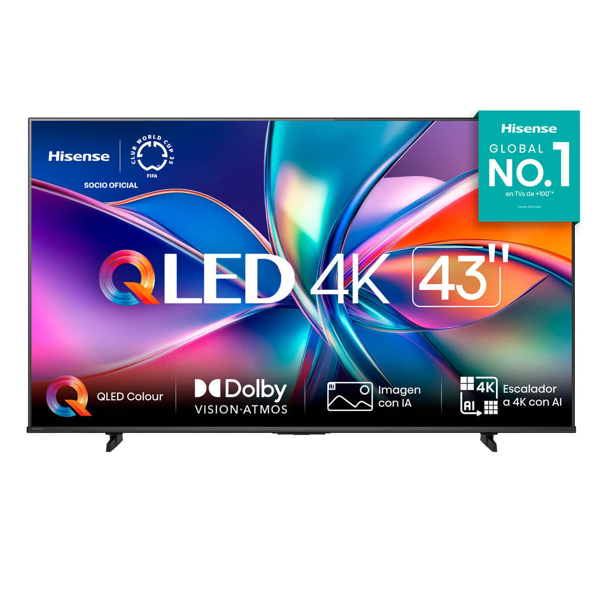Televisor Hisense QLED 43Q6QV | 43&quot; | 4K | Google TV | HDMI | USB | Wi-Fi | Bluetooth