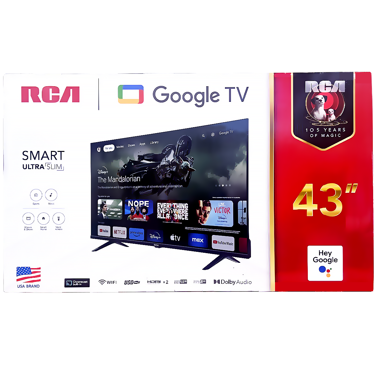 Televisor Smart de 43&quot; RCA RC43S24T2 | Full HD | Google TV | DVB-T