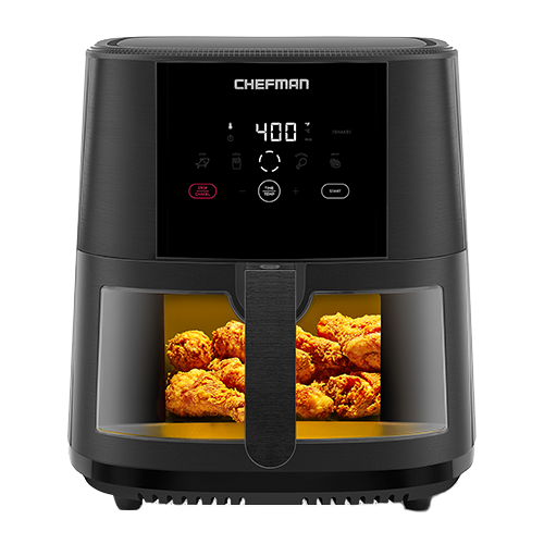 Freidora de Aire Chefman TurboFry RJ38-SQPF-8TW-MX | 8 Litros | Ventana Easy View
