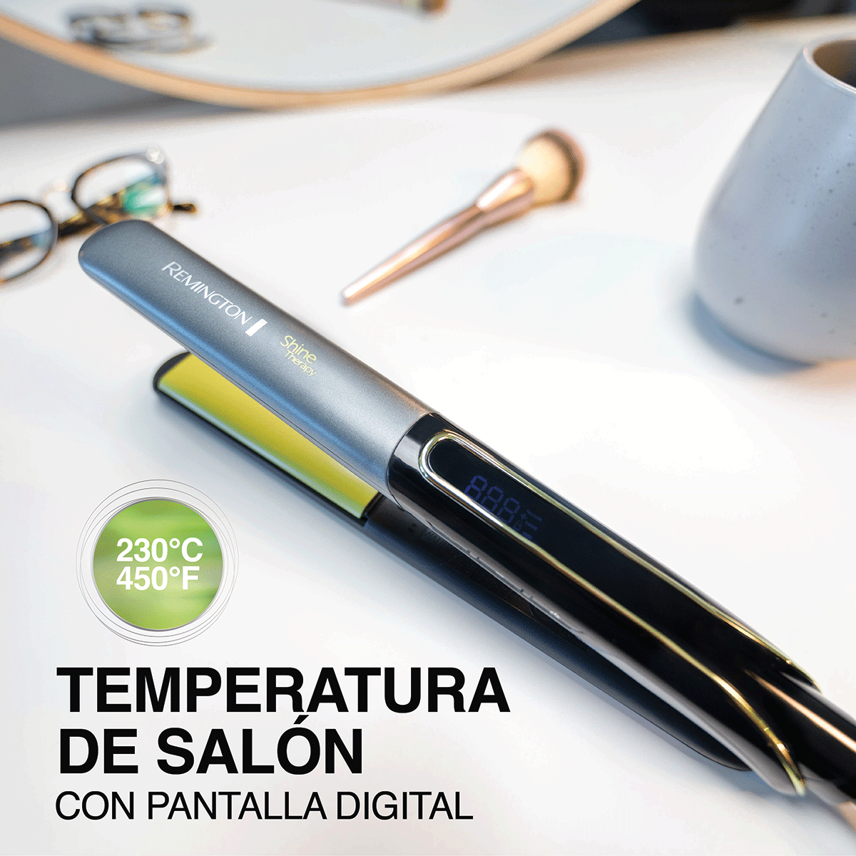 Plancha Alisadora Remington Shine Therapy S12A | Aguacate/Macadamian | Seco/Mojado | 2"