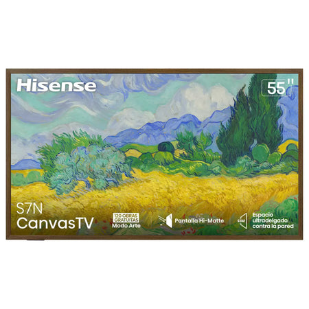 Televisor Hisense CanvasTV 55S7N | Google TV | 55" | 4K | HDMI | USB | Wi-Fi | Bluetooth