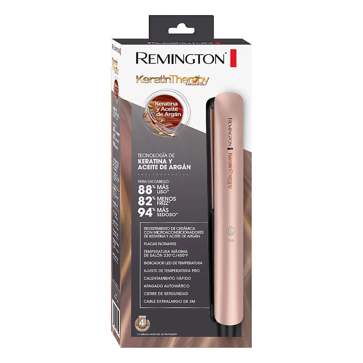Plancha de Cabello Remington Keratina y Aceite de Argan S8599
