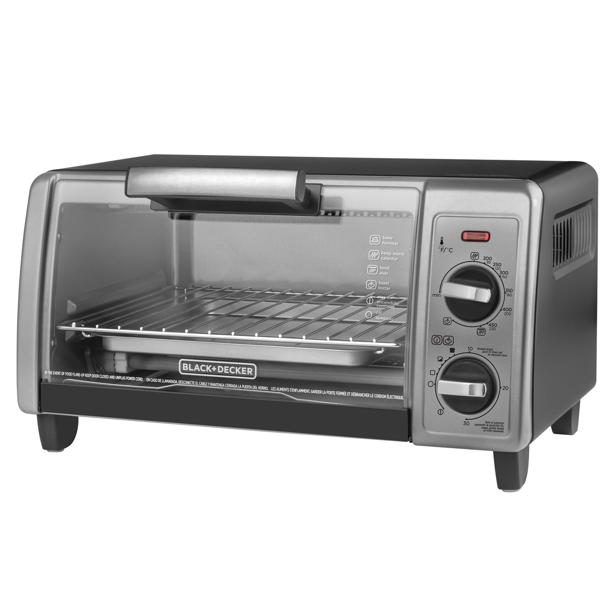 Tostahorno Black &amp; Decker TO1705SGLA | 4 Rebanadas | 1150W - Multimax