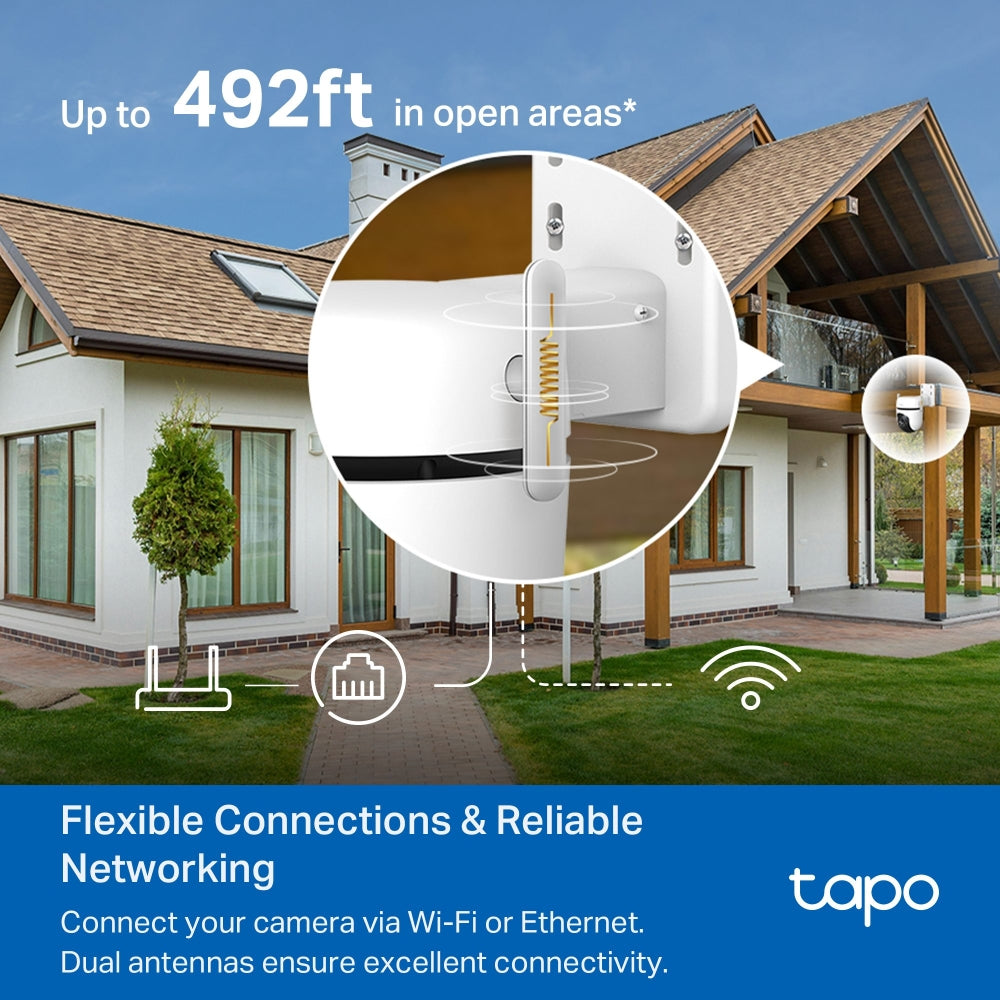 Cámara de Vigilancia TP-Link Tapo C520WS | 2K QHD 2560x1440 | Wi-Fi | Visión Nocturna | 360°