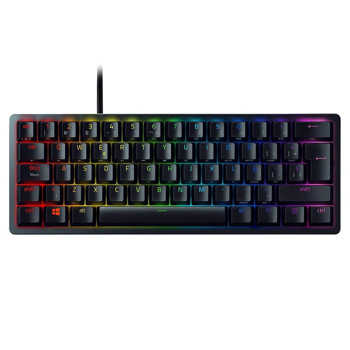 Teclado Razer Huntsman Mini | 60% | Switch Morado | Cableado | Español