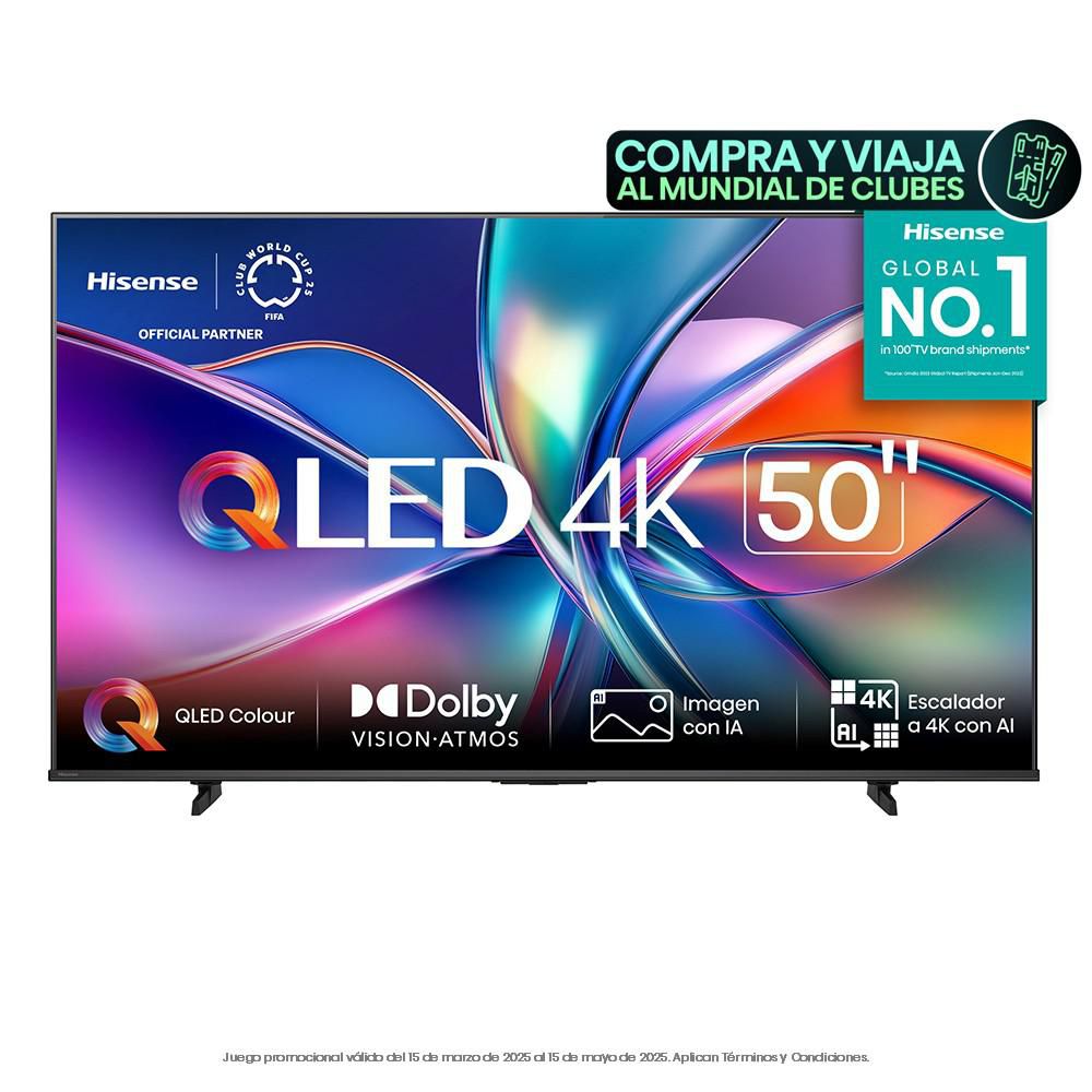 Televisor Hisense QLED 55Q6QV | 50&quot; | 4K | HDMI | USB | Wi-Fi | Bluetooth