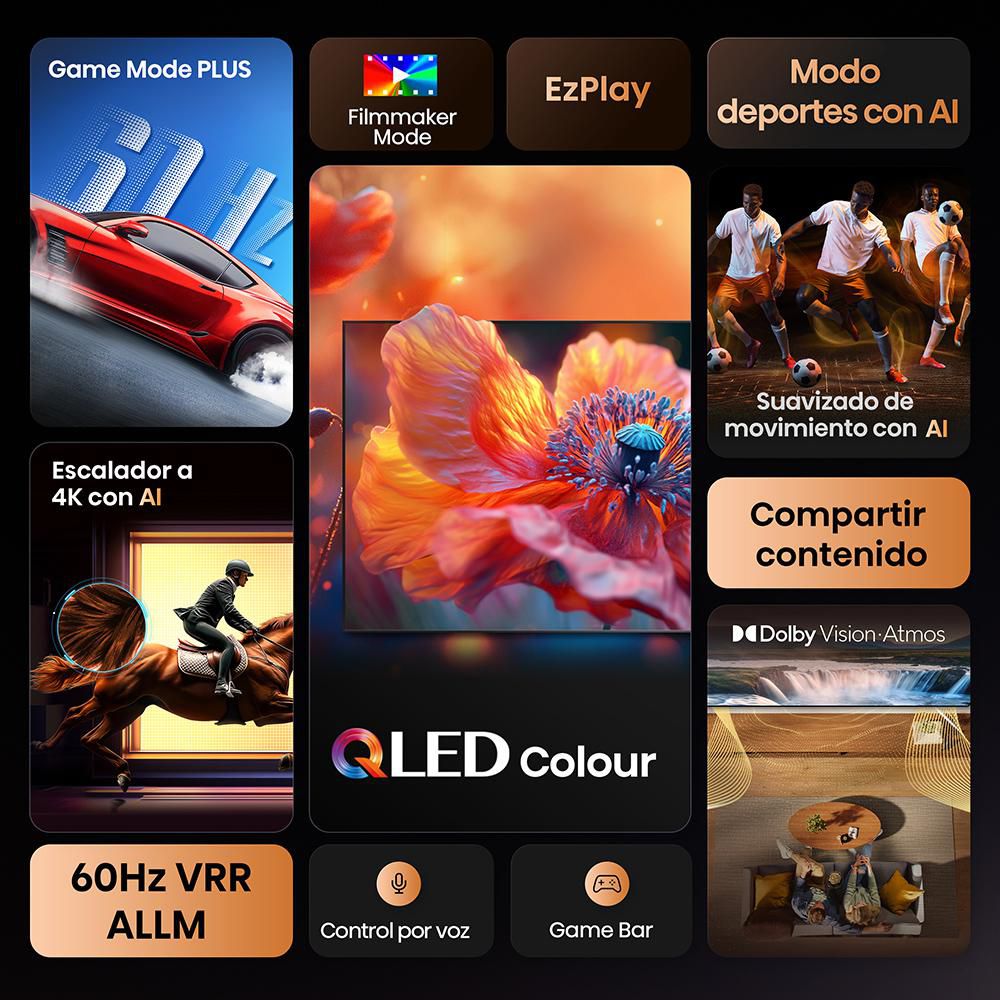 Televisor Hisense QLED 55Q6QV | 50&quot; | 4K | HDMI | USB | Wi-Fi | Bluetooth