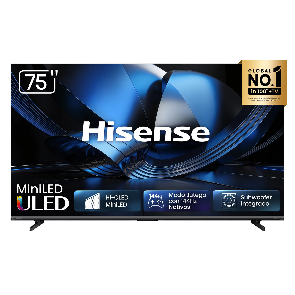 Televisor Hisense MiniLED 75U7ESG | Google TV | 75" | 4K | HDMI | USB | Wi-Fi | Bluetooth | DVB-T