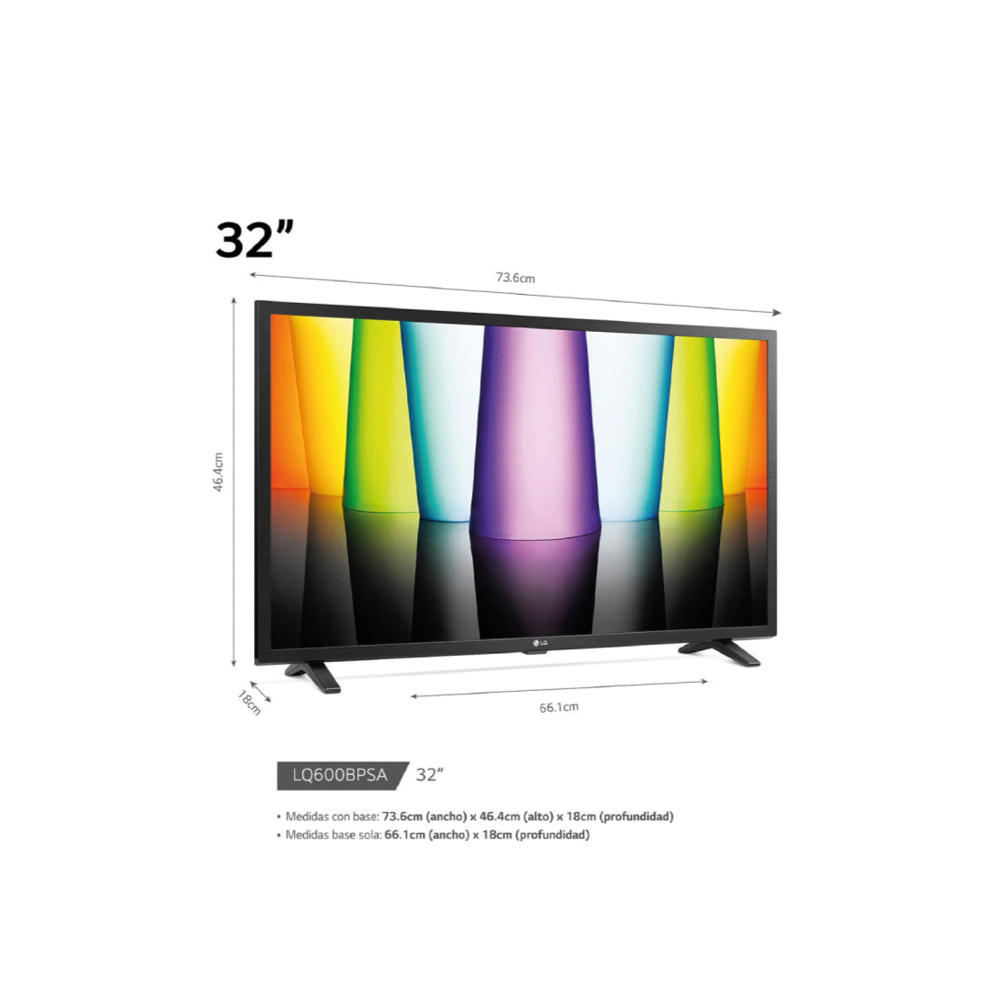 Televisor LG LQ600B 32&quot; HD HDMI USB Wi-Fi DVB-T PANAMA TELEVISOR TELEVISORES LG SAMSUNG HISENSE RCA PSN0111702