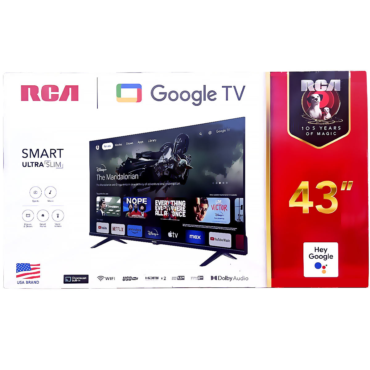 Televisor RCA RC43K24T2  43&quot; Full HD HDMI USB | Wi-Fi  DVB-T Multimax Panama Televisores TCL Samsung LG Hisense Skyworth PSN0109174