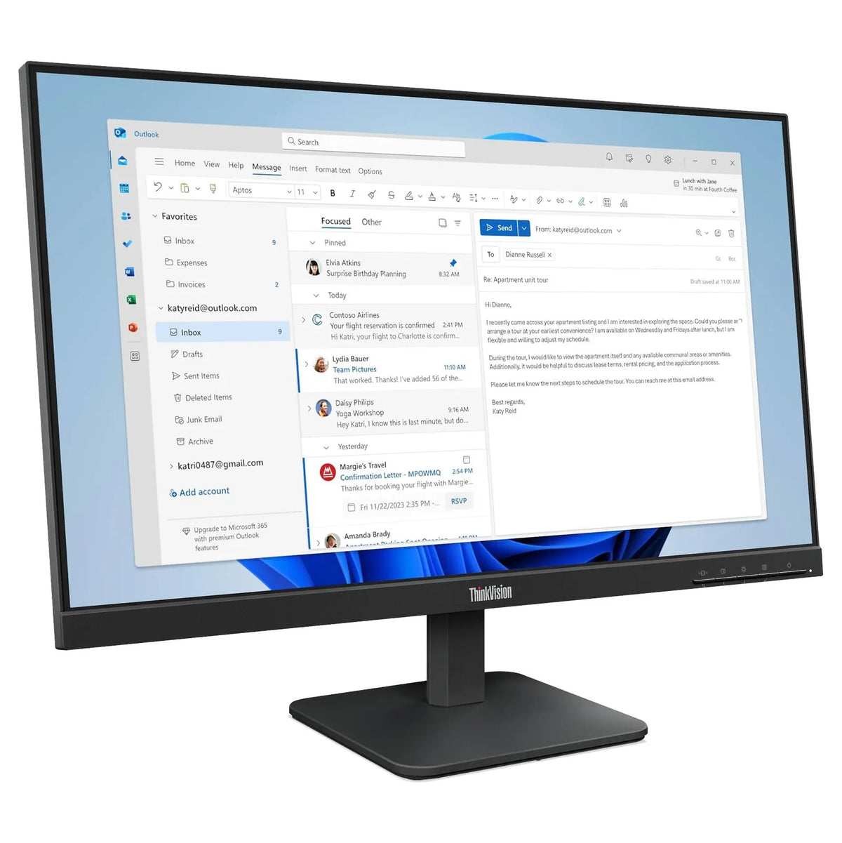Monitor Lenovo ThinkVision S24-4e | 24" | 1920x1080 | 100Hz | HDMI | VGA