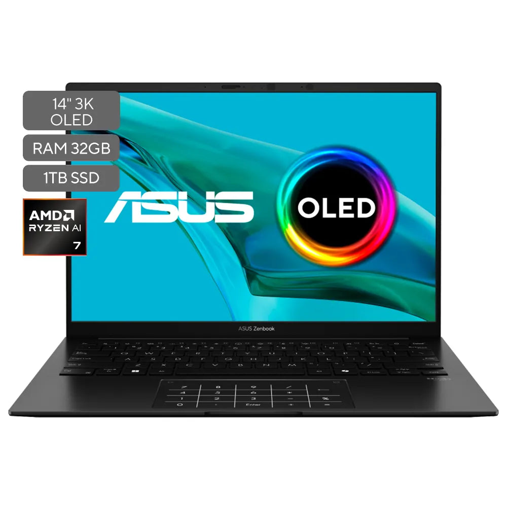 ASUS Zenbook 14 OLED UM3406KA-PP147W | AMD Ryzen AI 7-350 | 32GB RAM | 1TB SSD | 14" 3K OLED | Windows 11 Home