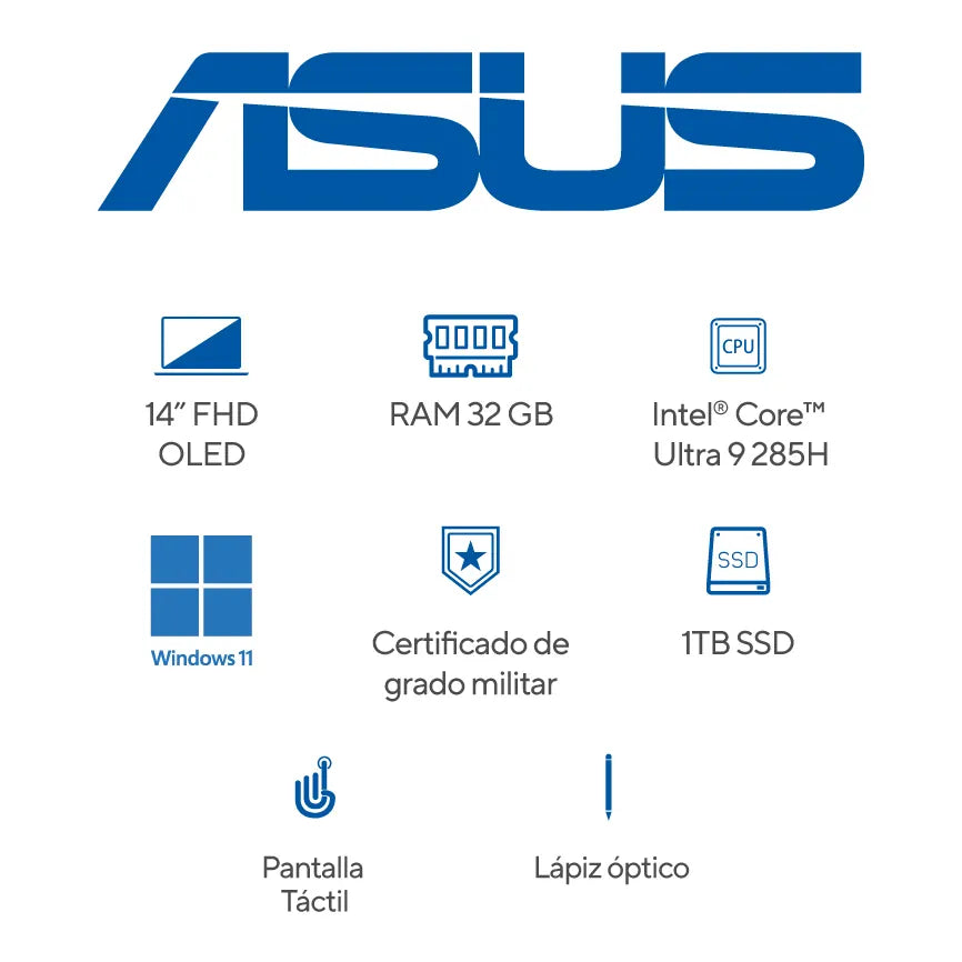 Asus Zenbook Duo UX8406CA-QL078W | Intel Core Ultra 9 285 H | 32GB RAM | 1TB SSD | 14" | Windows 11 Home