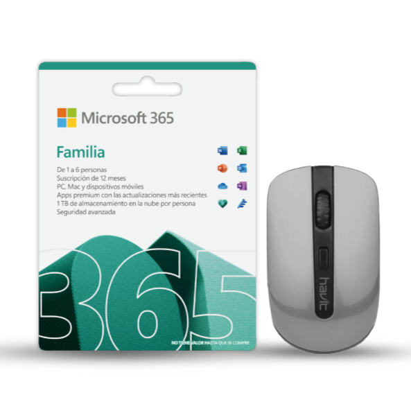 Kit Microsoft Office 365 Home Premium + Mouse Havit Inalámbrico