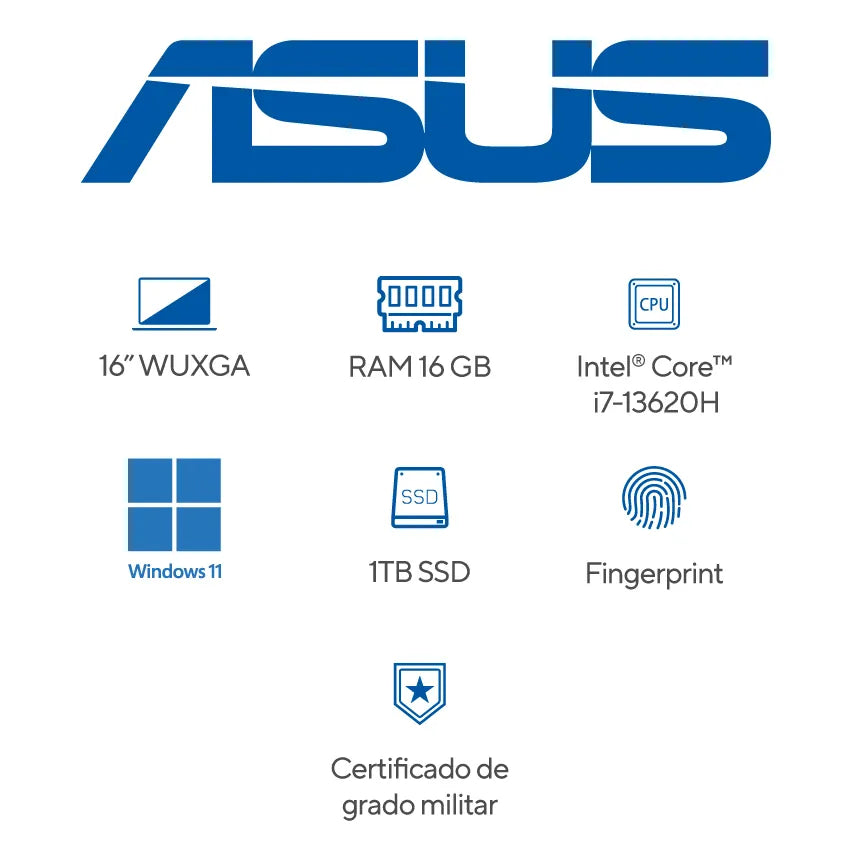 ASUS Vivobook 16 OLED X1605VA-MB1442W | Intel Core i7-13620H | 16GB RAM | 1TB SSD | 16" | Windows 11 Home