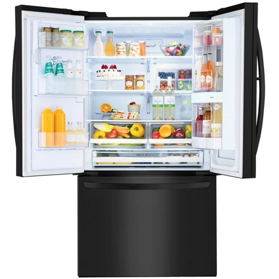 Refrigeradora Inverter LG LM78SXT | 28 Pies Cúbicos | 3 Door | Dispensador | Color Negro Matte - Multimax