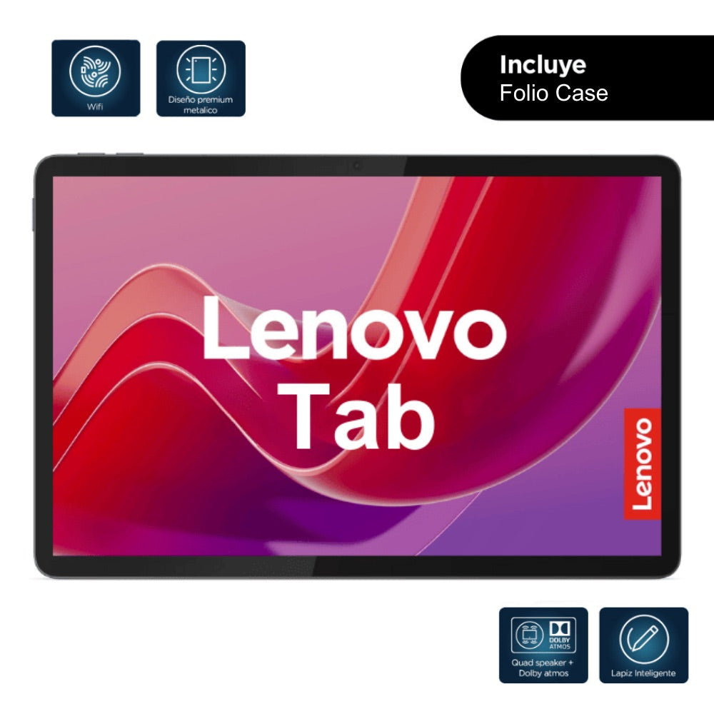 Lenovo Tab  | 10.1&quot; | 4GB RAM | 128GB | 4G + Wi-Fi ( Incluye Folio Case Color Gris)