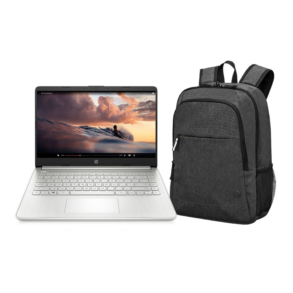 HP Laptop 14-DQ0519LA | Intel Celeron N4120 | 4GB RAM | 128GB SSD | 14&quot; | Windows 11 + Mochila Prelude - Multimax