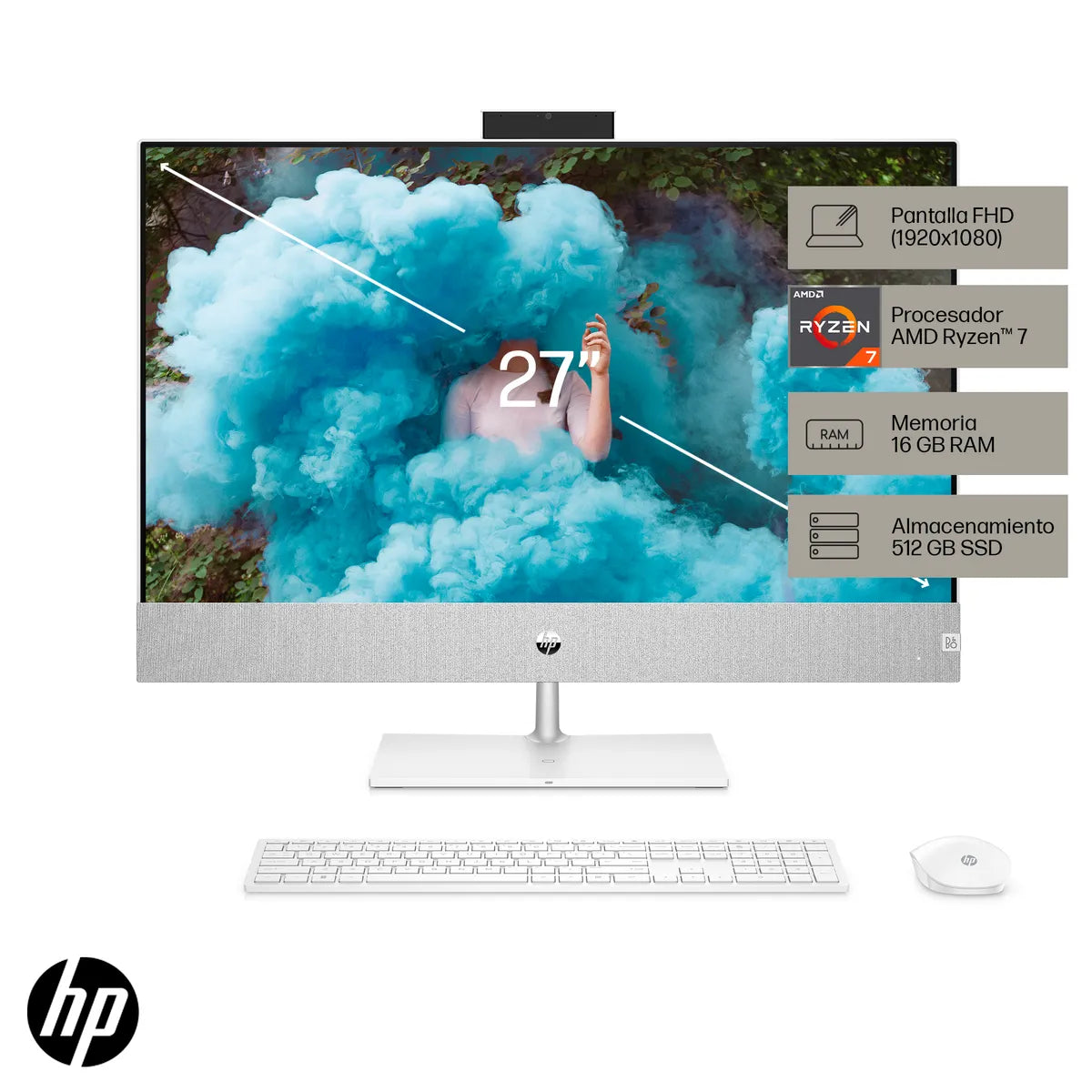HP 27-CR0011LA | AMD RYZEN 7-7730U | 16GB RAM | 512GB SSD | 27&quot; | Windows 11