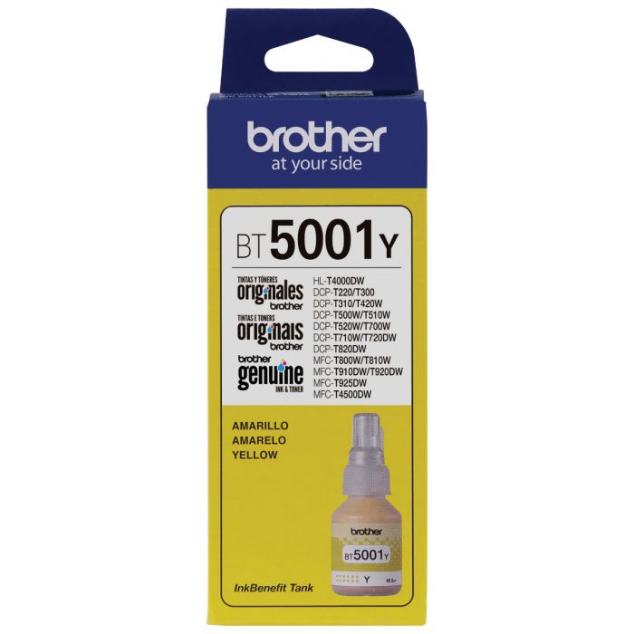 Tinta Brother BT5001Y | Amarillo | Botella
