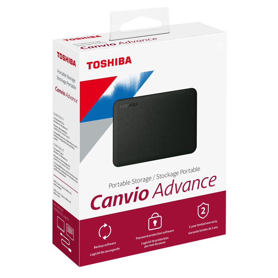 Disco Duro Toshiba Canvio Advance V10 | Externo | 2TB | Color Negro