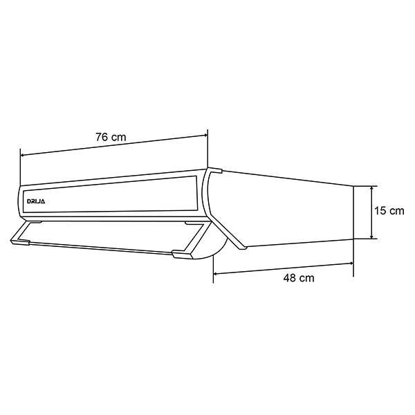 Extractor Drija Compacta 76 30&quot; Color Negro Multimax Panama