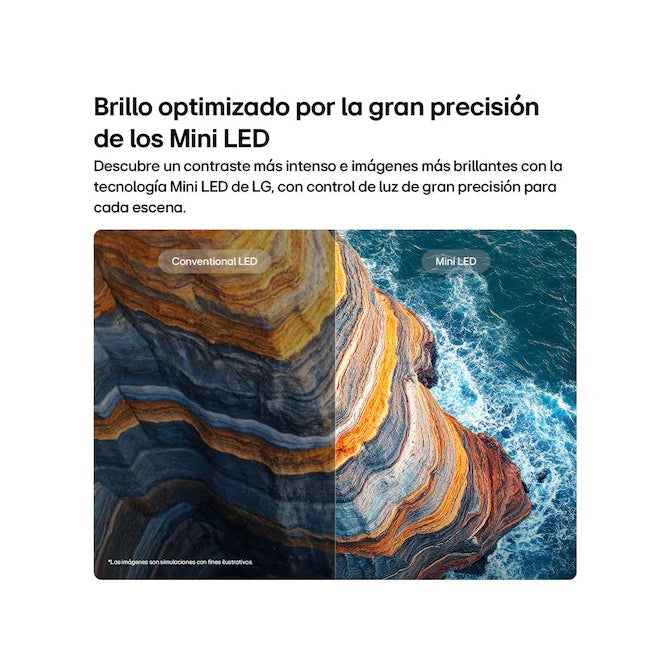 Televisor LG QNED AI Mini LED QNED65 | WebOS | 55" | 4K | HDMI | USB | Wi-Fi | Bluetooth | DVB-T