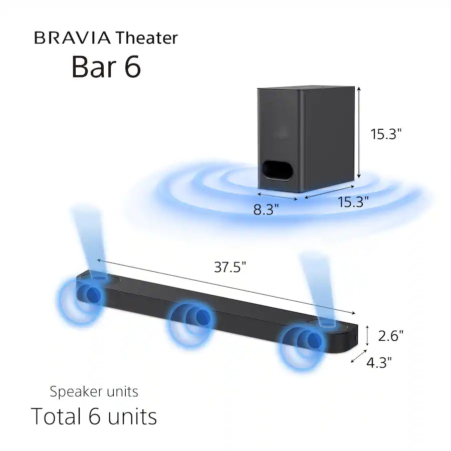 Barra de Sonido Sony HT-B600 | 3.1.2 Canales | Bluetooth | HDMI | USB