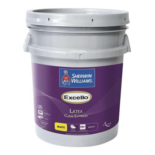 Pintura Sherwin Williams Excello Latex Clima Extremo | 5 Galones | Mate | Blanco | Exterior