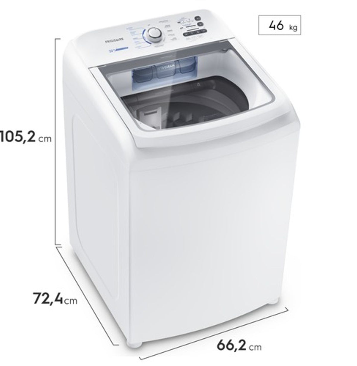 Lavadora Frigidaire FWIB22J4EBGUW  | 22KG | Carga Superior