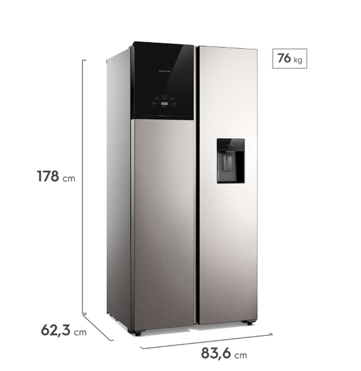 Refrigeradora Frigidaire FRS15F3N5BI | 15 Pies Cúbicos | Dispensador de Agua | Side By Side