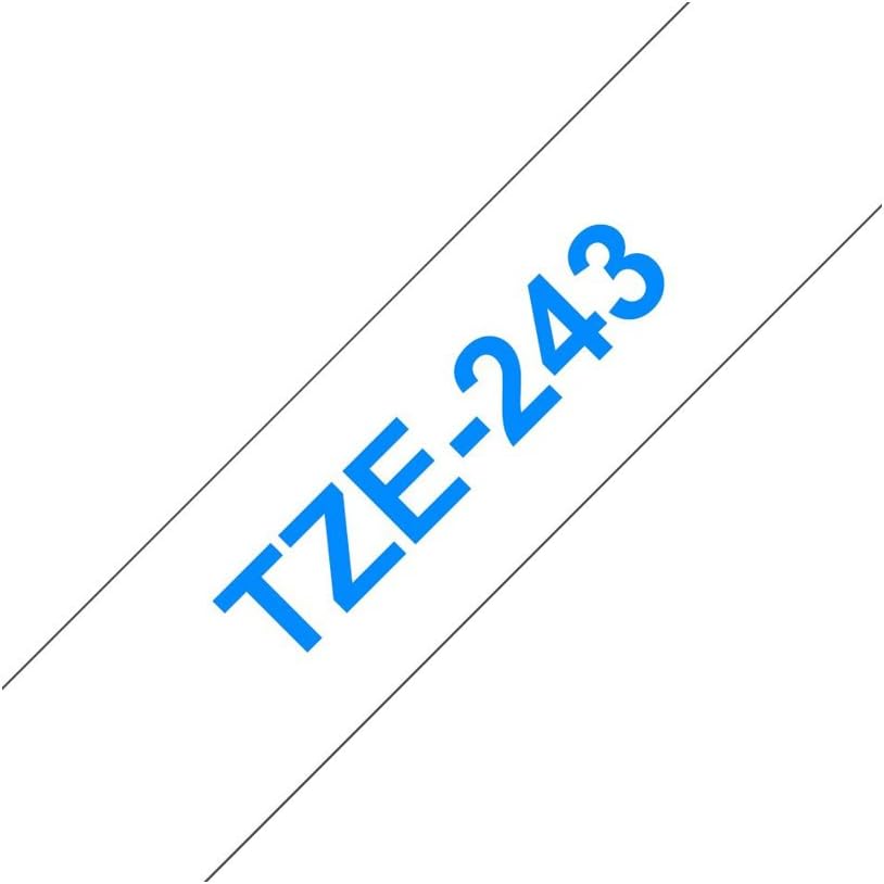 Cinta para Etiquetadora Brother TZE-243 | Azul sobre Blanco