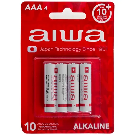 Batería Alkalina AIWA AWBAPLR03P41 | 4 Unidades | AAA
