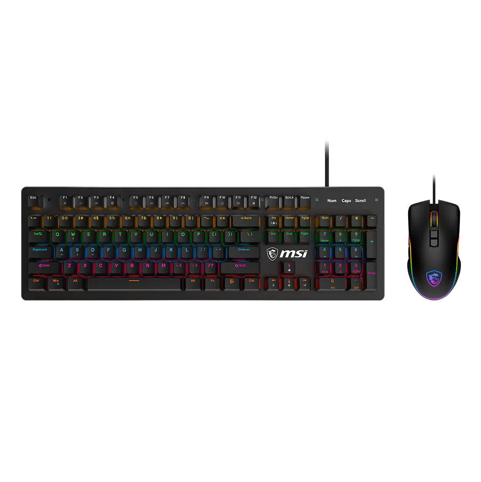Combo Teclado/Mouse MSI Forge GK300 Mecanico | USB | Blue Switches