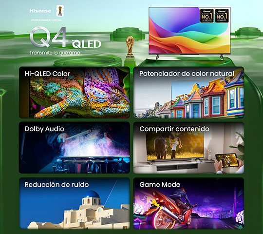 Televisor Hisense 50Q4SV | VIDAA | 50" | Full HD | HDMI | USB | Wi-Fi | Bluetooth | DVB-T