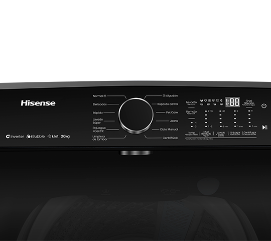 Lavadora Hisense WT5I2023DB | 20kg | Carga Superior