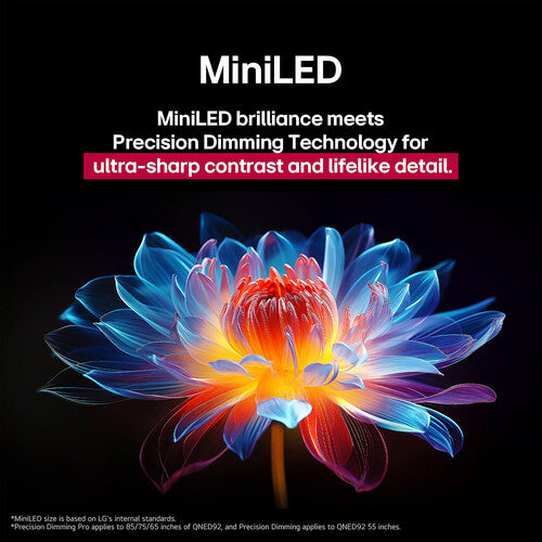 LG QNED AI QNED70 Mini LED | webOS | 55" | 4K | HDMI | USB | Wi-Fi | Bluetooth | DVB-T