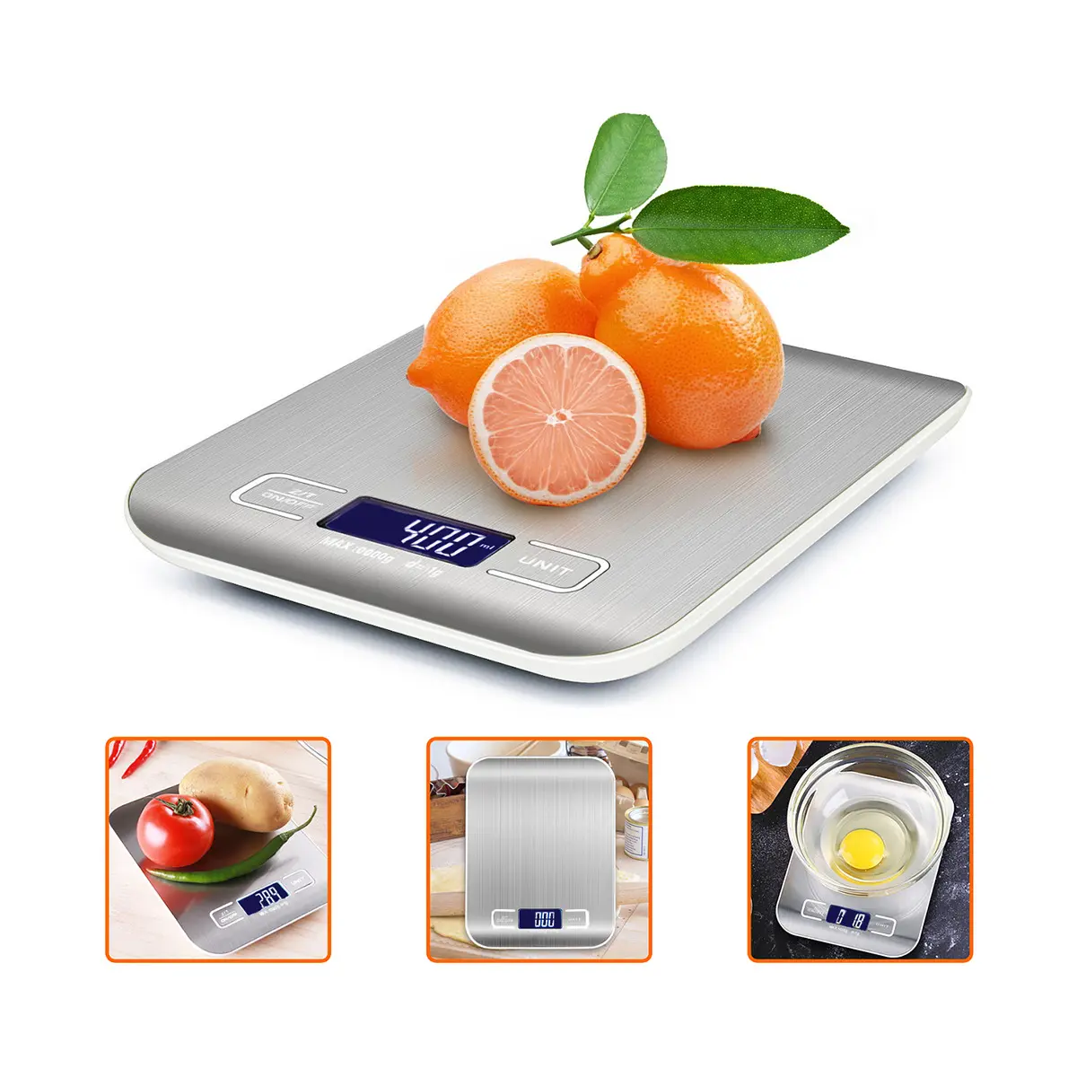 Pesa de Cocina Digital Dragon Tech | 5kg | Electrónica | Acero Inoxidable